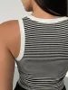 Striped Crew Neck Tank Top sold by COMMENSE