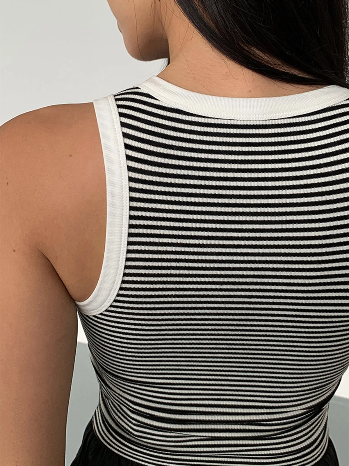 Striped Crew Neck Tank Top sold by COMMENSE product image thumbnail 3