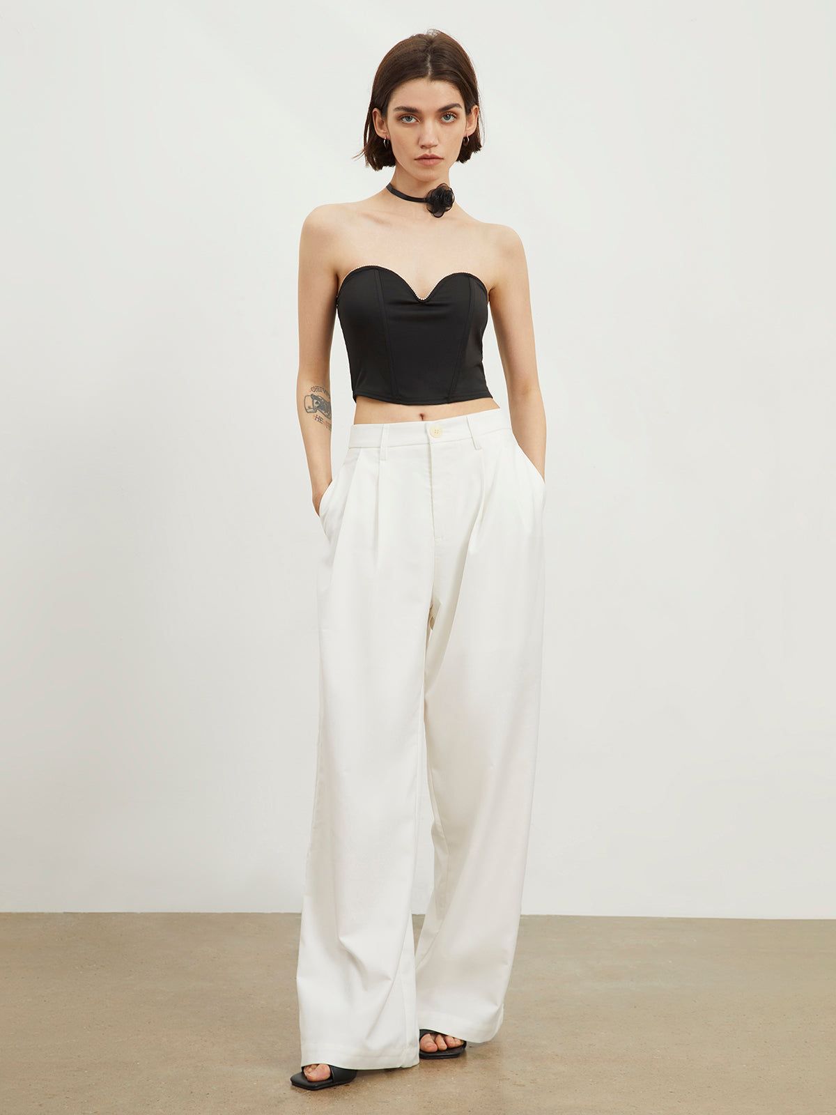 Rhinestone Crop Corset Top sold by COMMENSE product image thumbnail 2