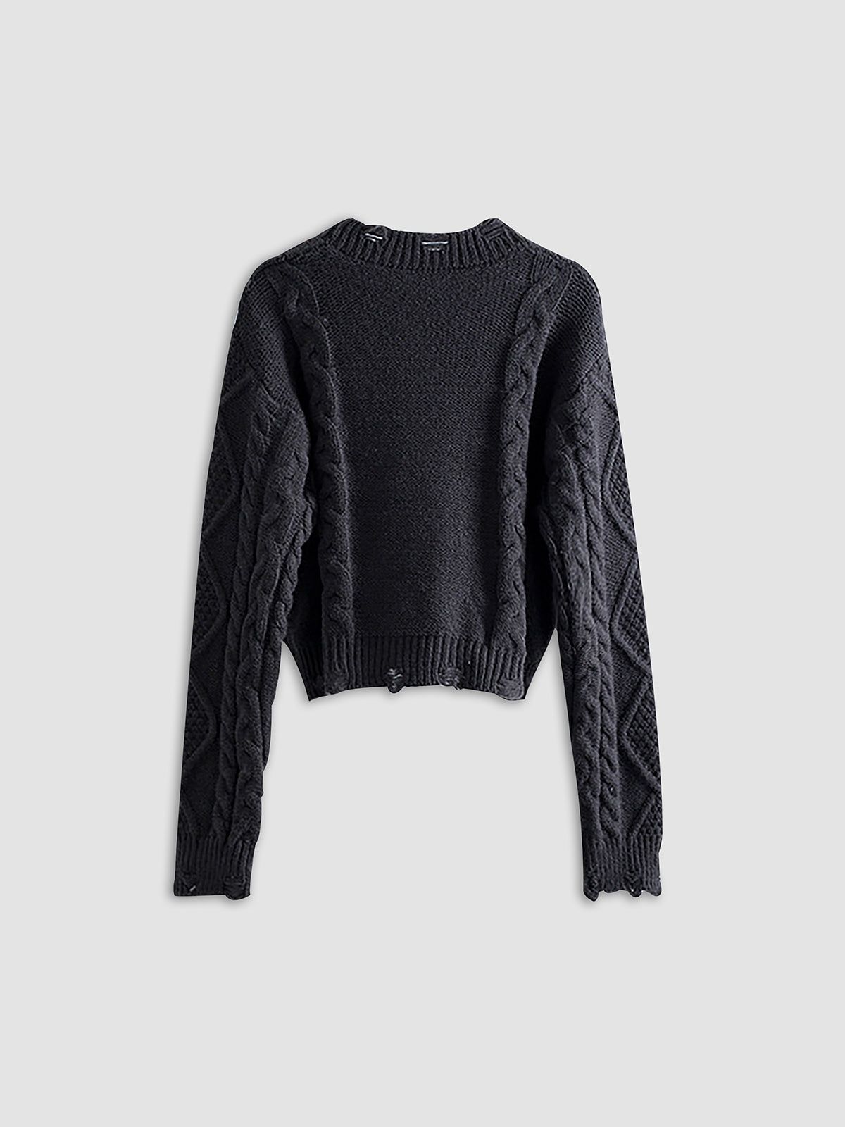 Vintage Castle Cable Knit Sweater sold by COMMENSE product image thumbnail 3