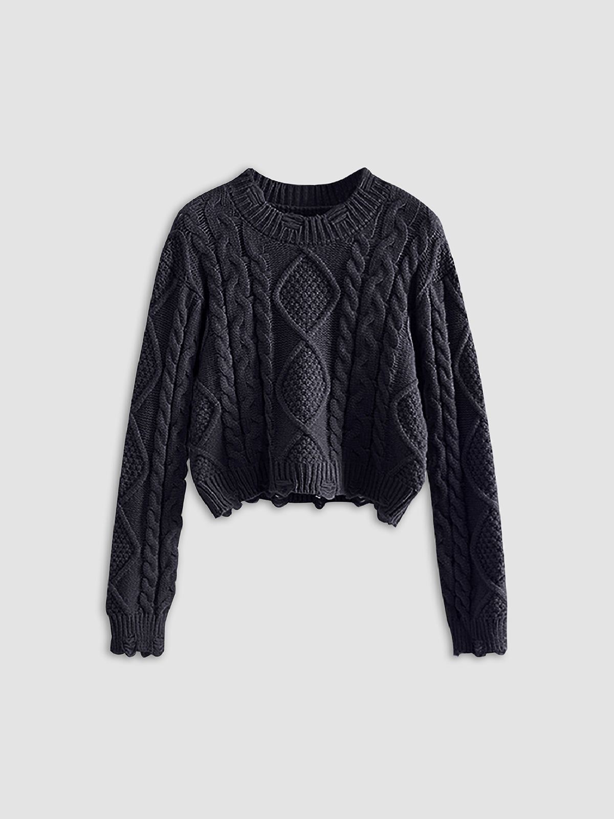 Vintage Castle Cable Knit Sweater sold by COMMENSE product image thumbnail 2