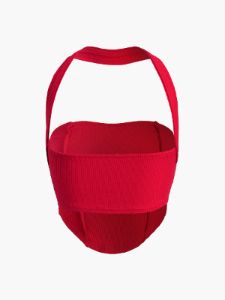Halter Neck Contour Piping Crop Top sold by COMMENSE