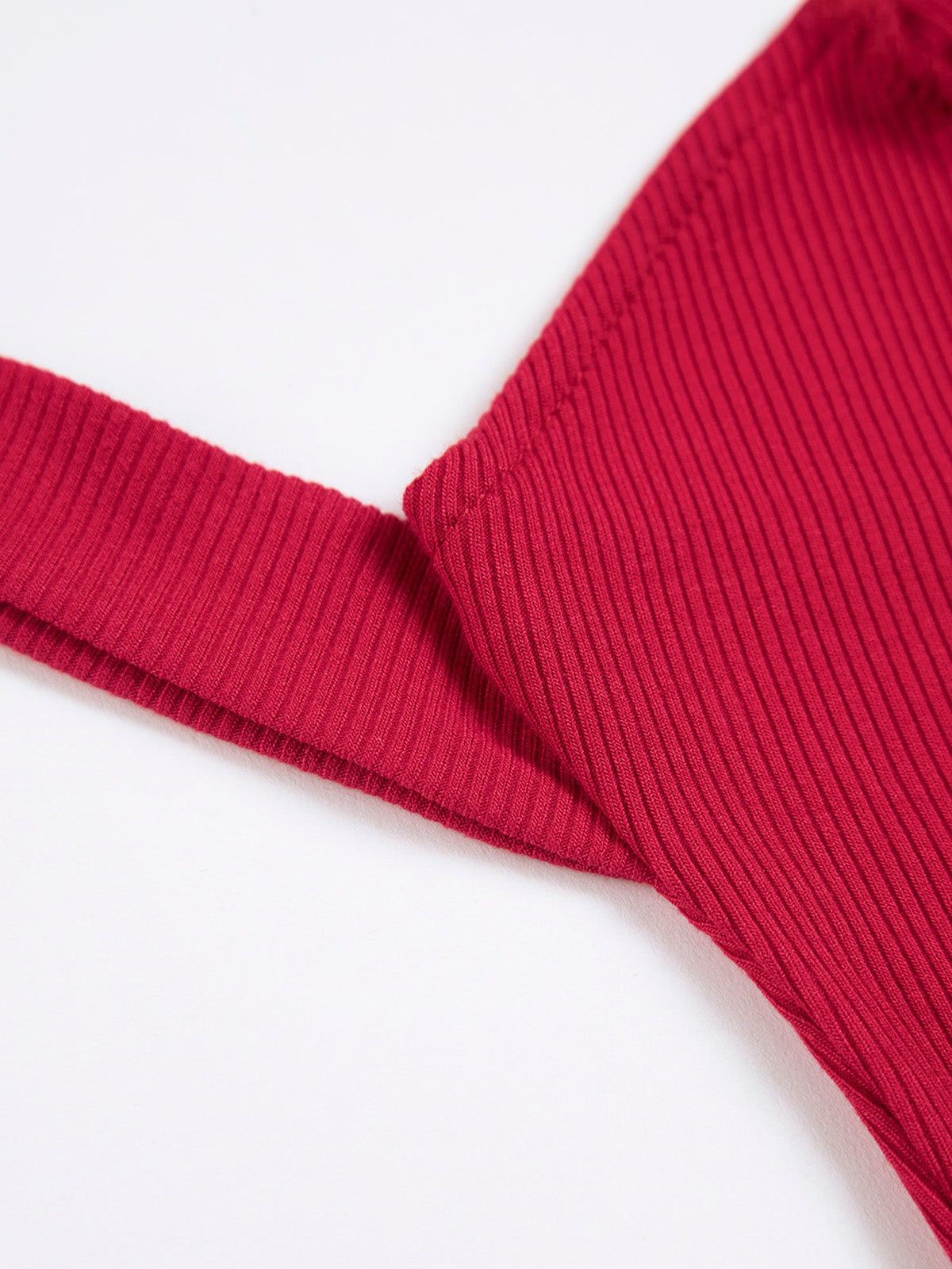 Halter Neck Contour Piping Crop Top sold by COMMENSE product image thumbnail 4