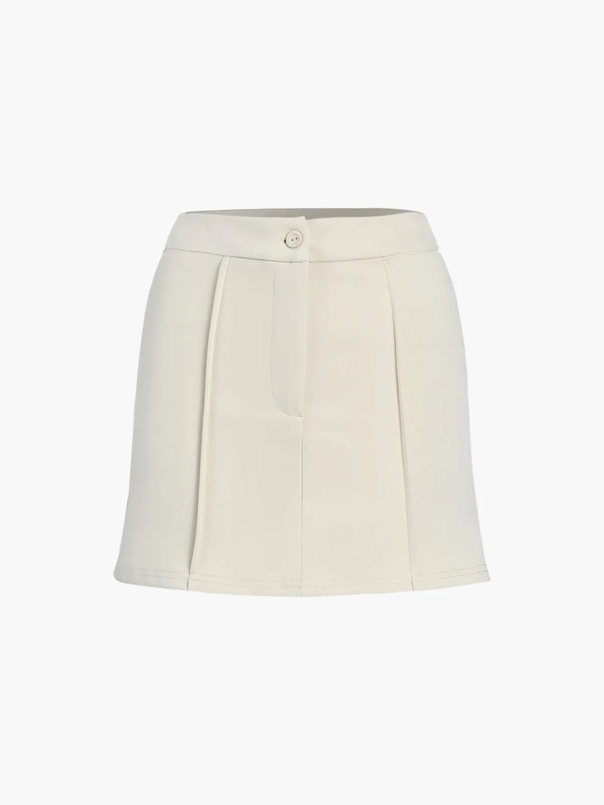 Button Front Halter Neck Backless Vest Blazer With Skirt Set sold by COMMENSE product image thumbnail 4