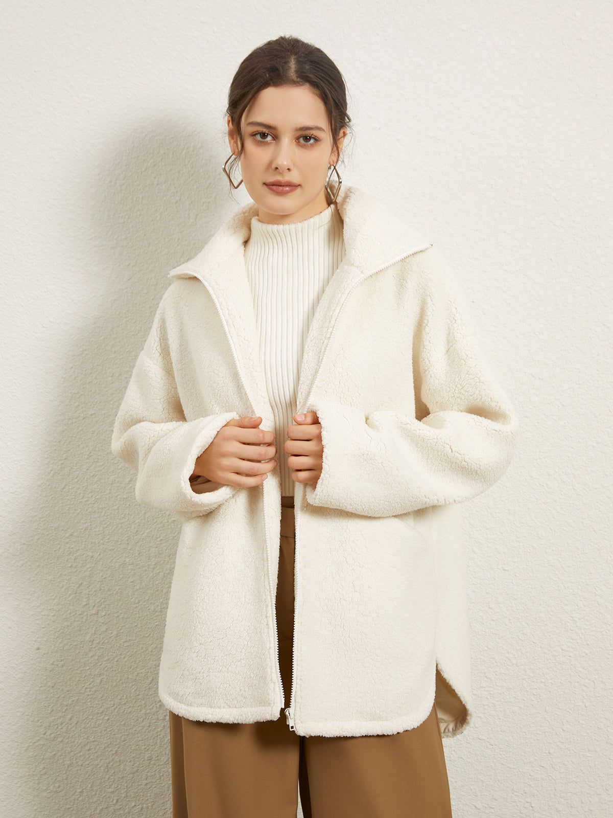 Teddy Cub Zip Fleece Jacket sold by COMMENSE product image thumbnail 2