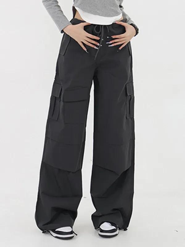 Wide Leg High Waist Cargo Pants sold by COMMENSE