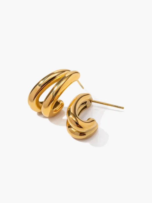 Eloise Double Rings Earrings sold by COMMENSE