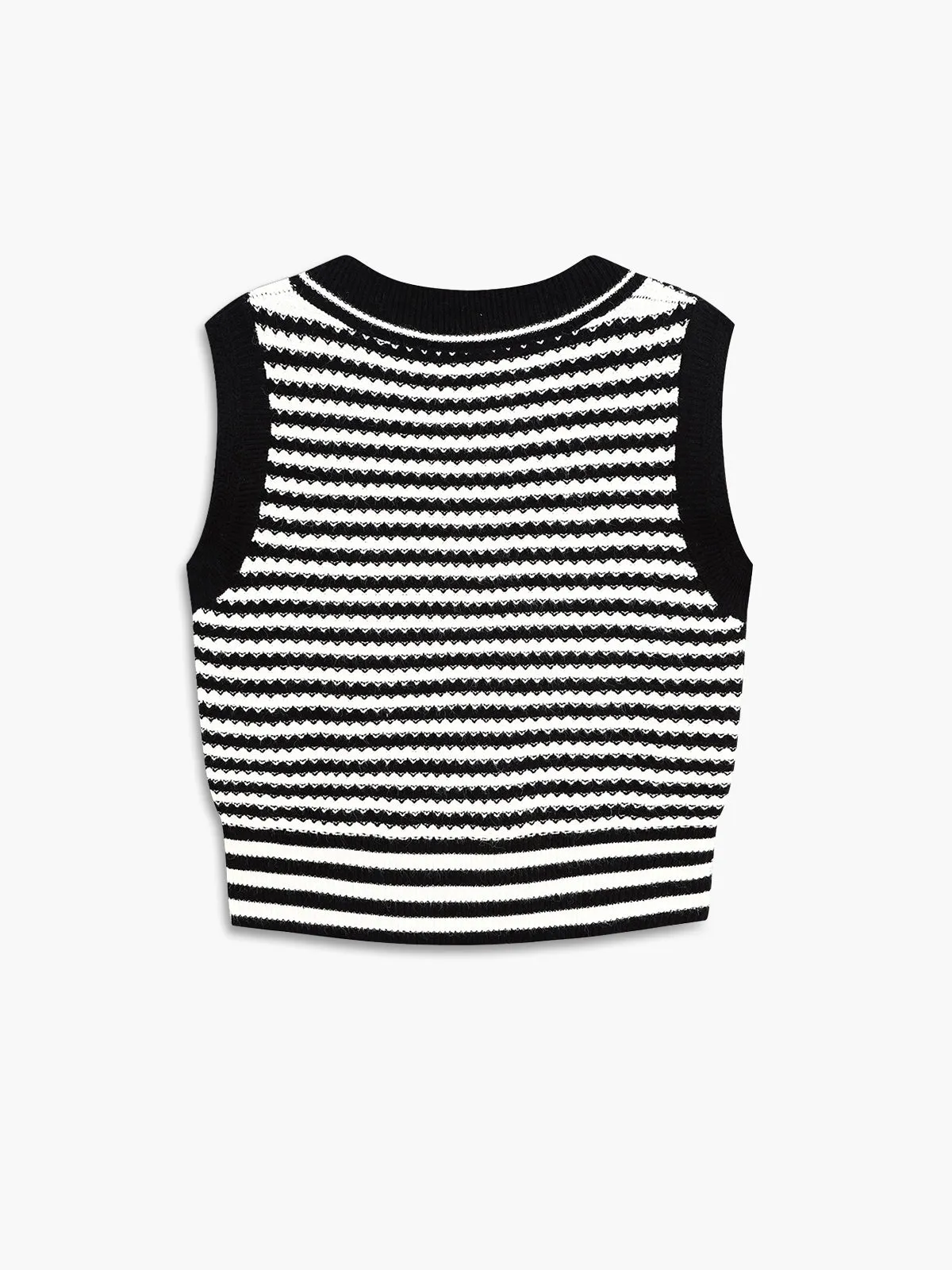 Stripe Wrap Sweater Vest sold by COMMENSE product image thumbnail 4