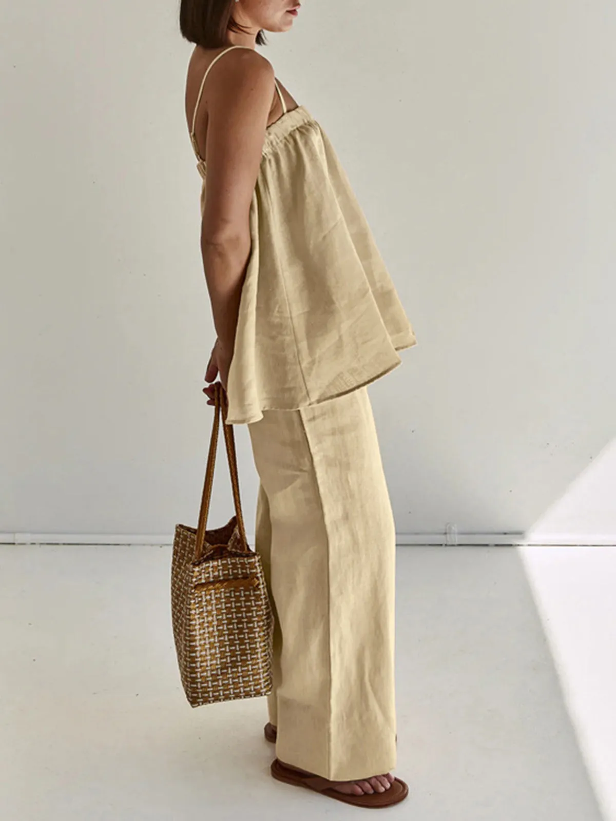 Solid Casual Pants Set sold by COMMENSE product image thumbnail 3