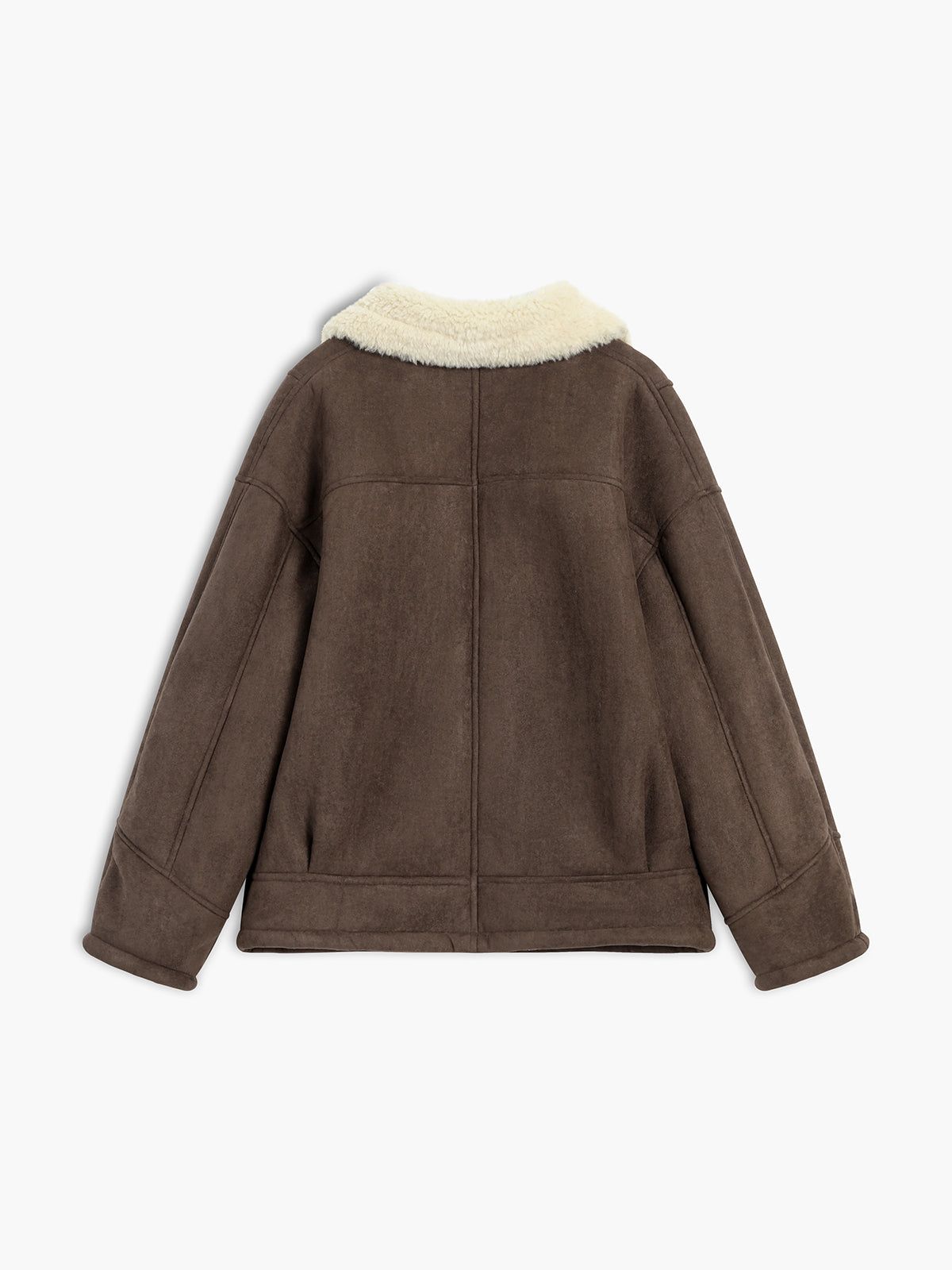 Oversized Sherpa Lined Shearling Jacket sold by COMMENSE product image thumbnail 5