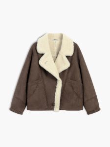 Oversized Sherpa Lined Shearling Jacket sold by COMMENSE