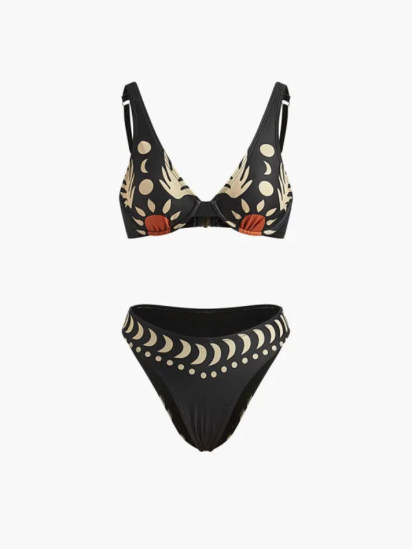 Print Removable Pads Bikini Set sold by COMMENSE
