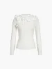 Floral Long Sleeve Knit Top sold by COMMENSE