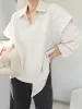 Collared Cable Knit Sweater Vest sold by COMMENSE