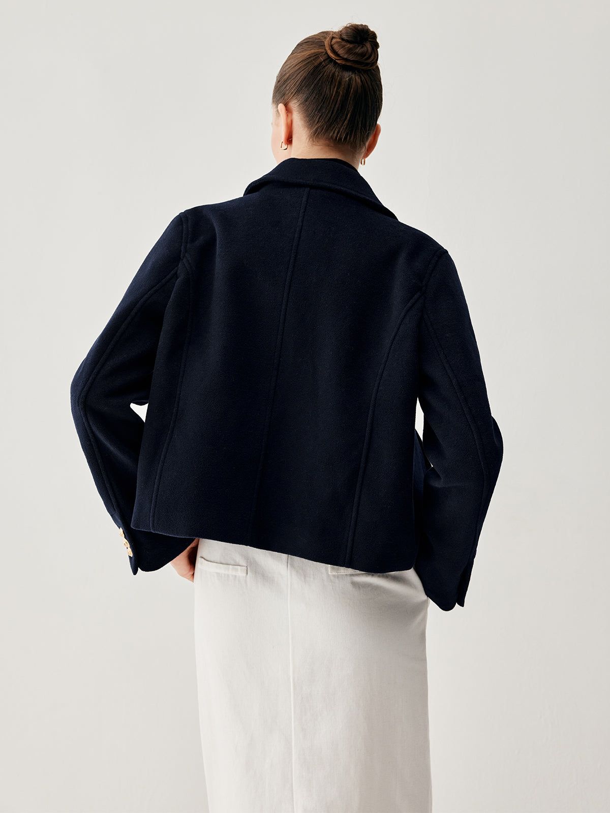 Collared Button Detail Wool Coat sold by COMMENSE product image thumbnail 3