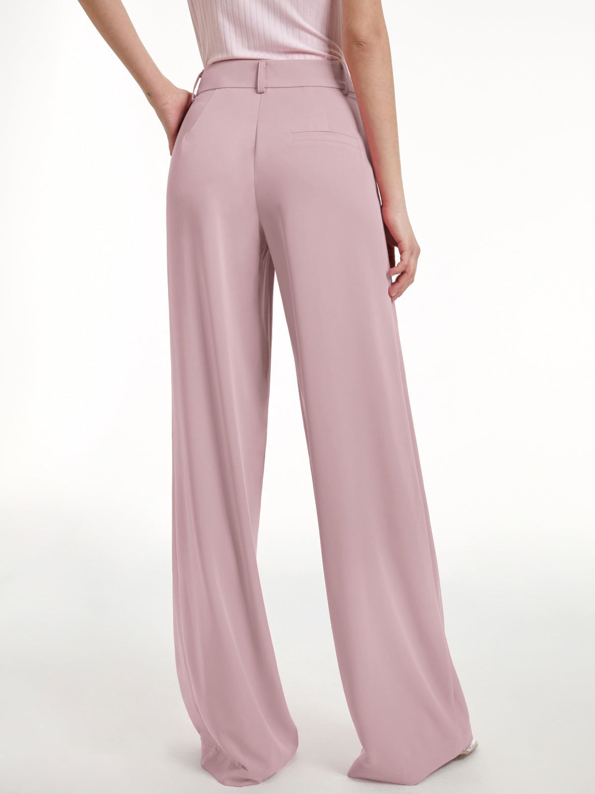 High Waisted Wide Leg Regular Fit Trousers sold by COMMENSE product image thumbnail 7