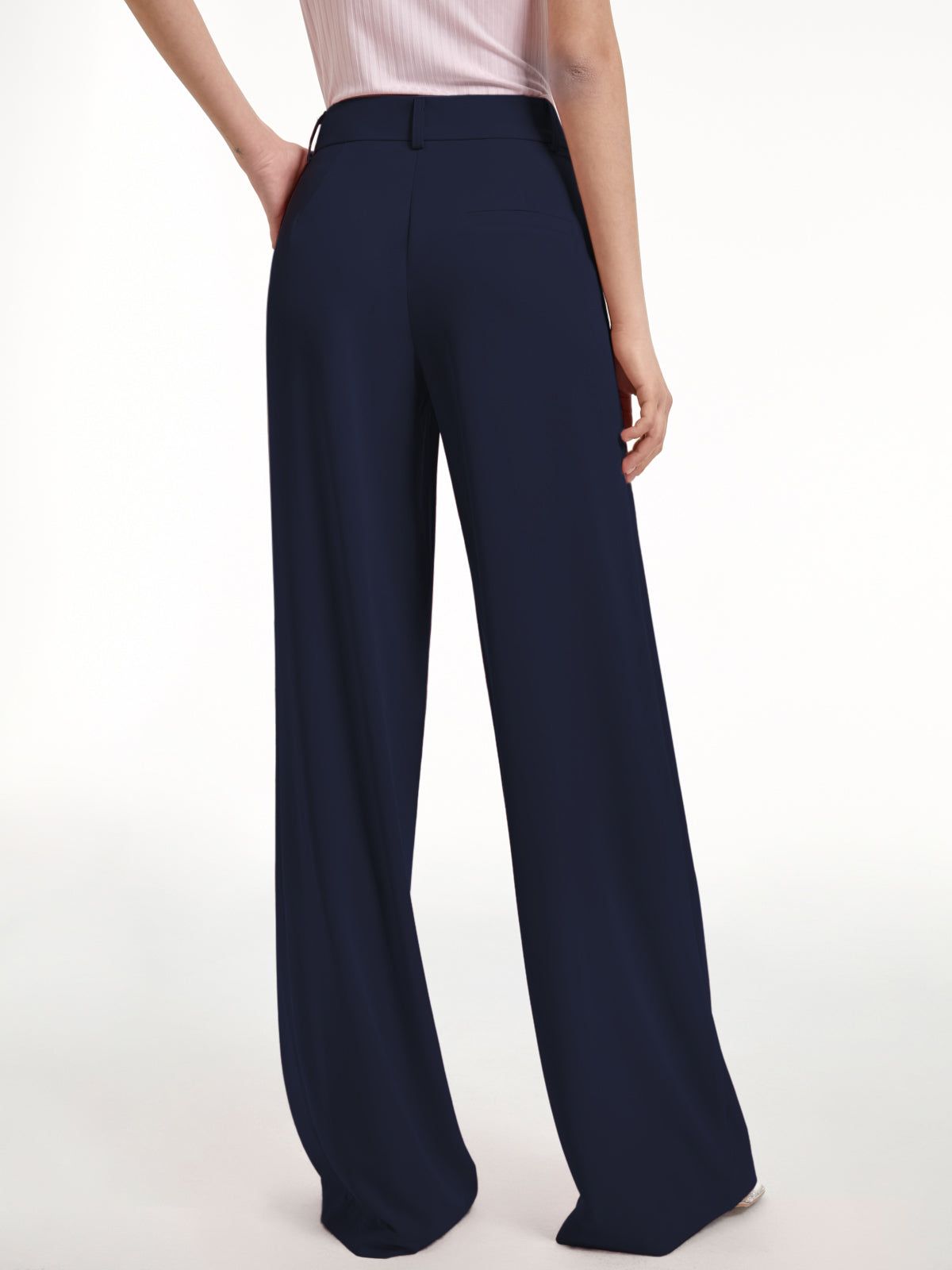 High Waisted Wide Leg Regular Fit Trousers sold by COMMENSE product image thumbnail 9