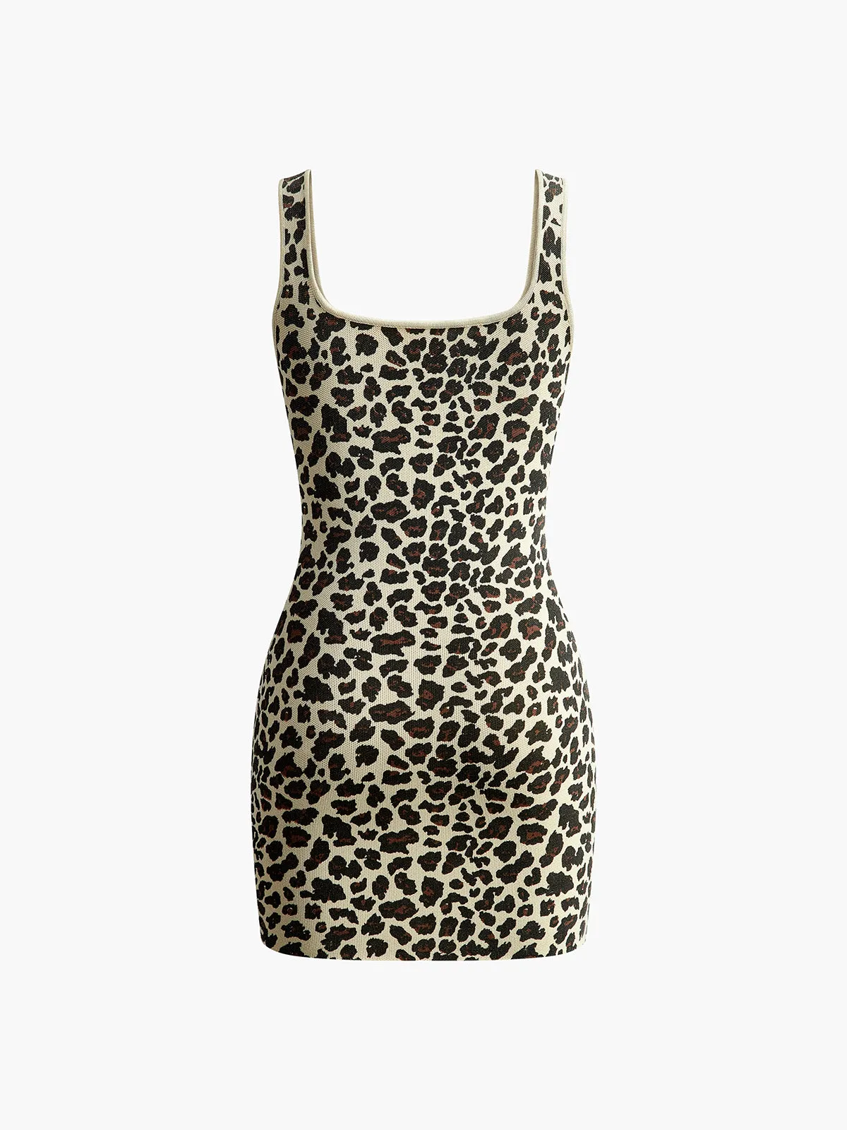 Leopard Printed Tank Sweater Dress sold by COMMENSE product image thumbnail 2