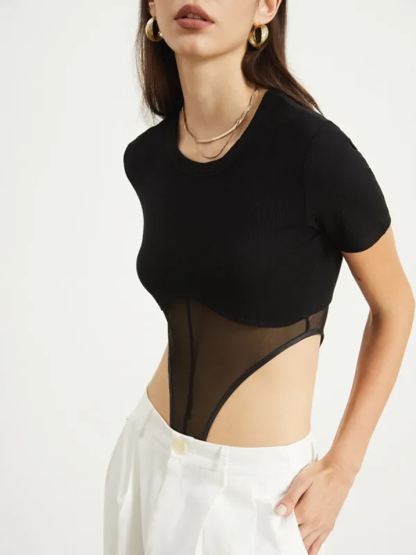 Utility Combination Mesh Bodysuit made by COMMENSE
