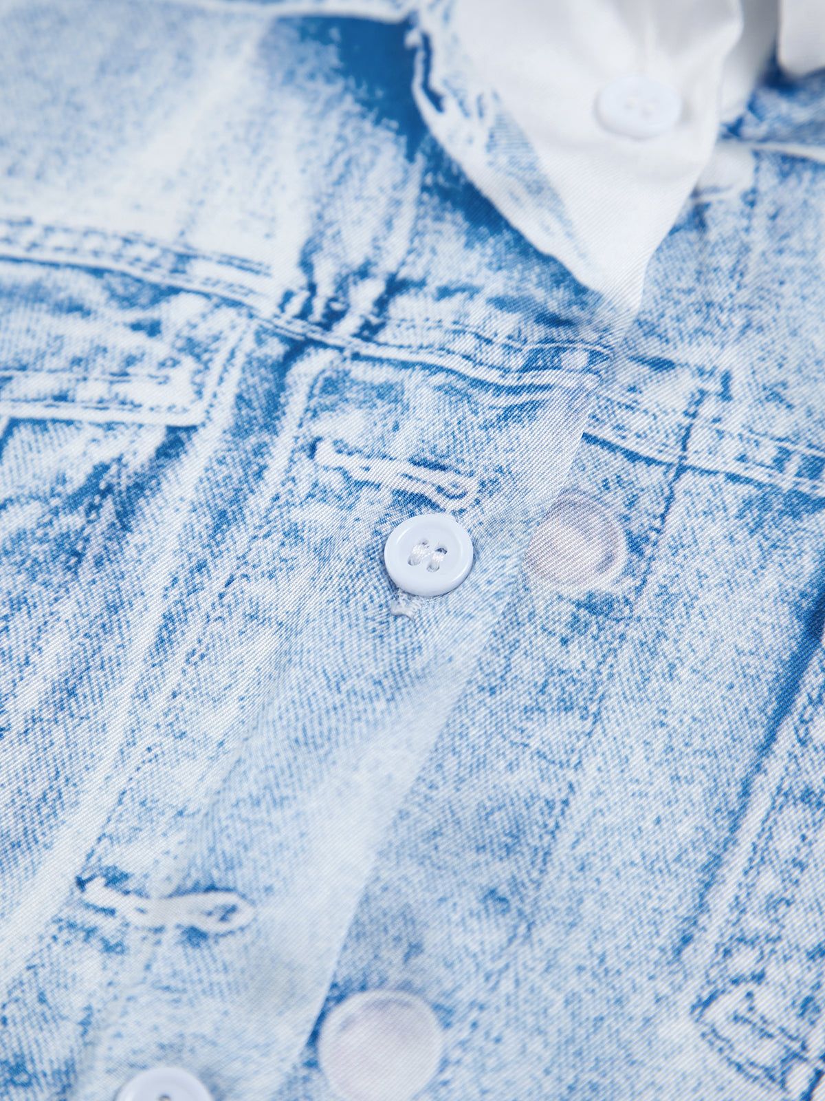 Printed Denim Effect Vest sold by COMMENSE product image thumbnail 3