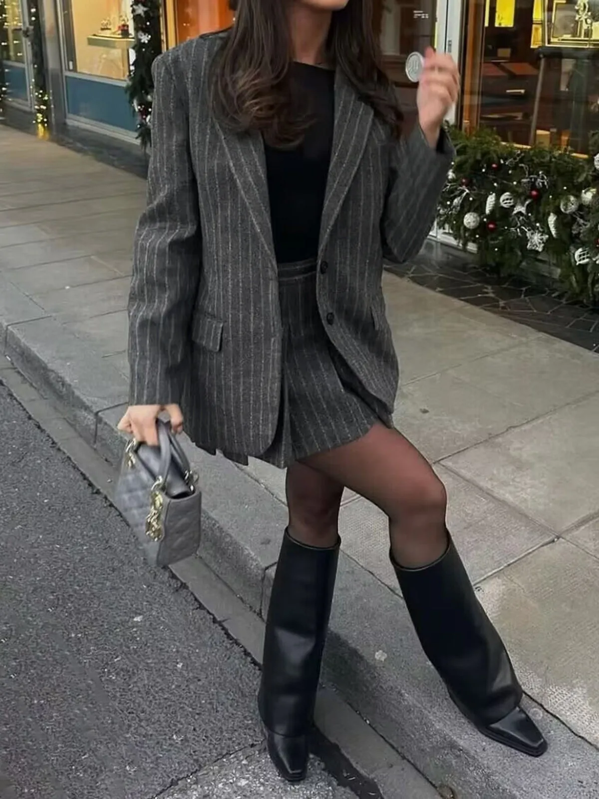 Stripe Pleated Mini Skirt sold by COMMENSE product image thumbnail 5