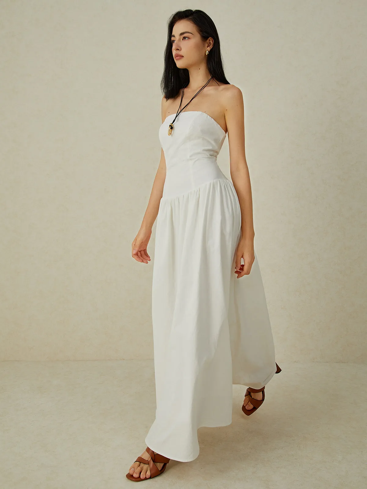 Pure Cotton Tube Long Dress sold by COMMENSE