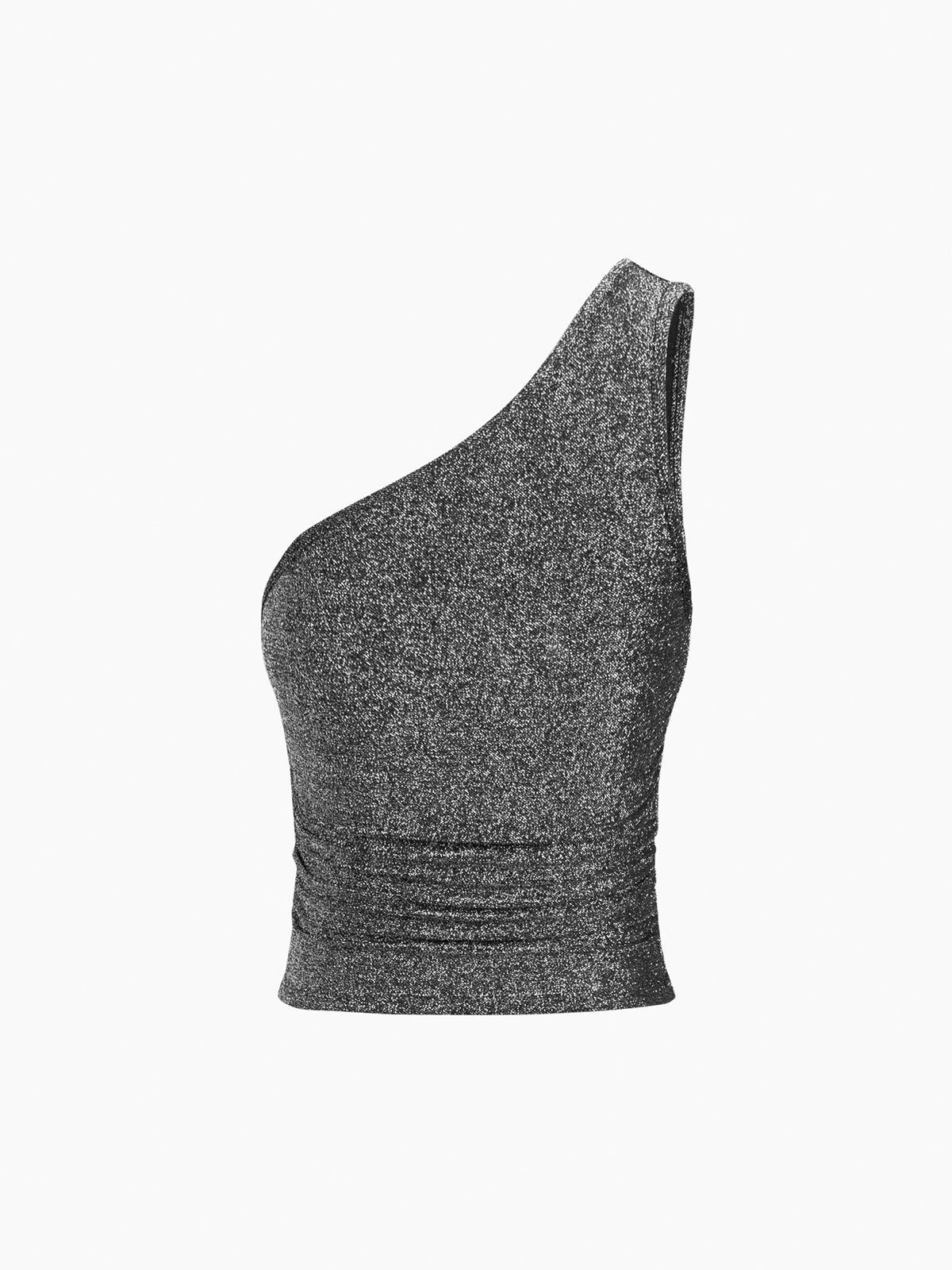 One Strap Glitter Tank Top sold by COMMENSE product image thumbnail 2