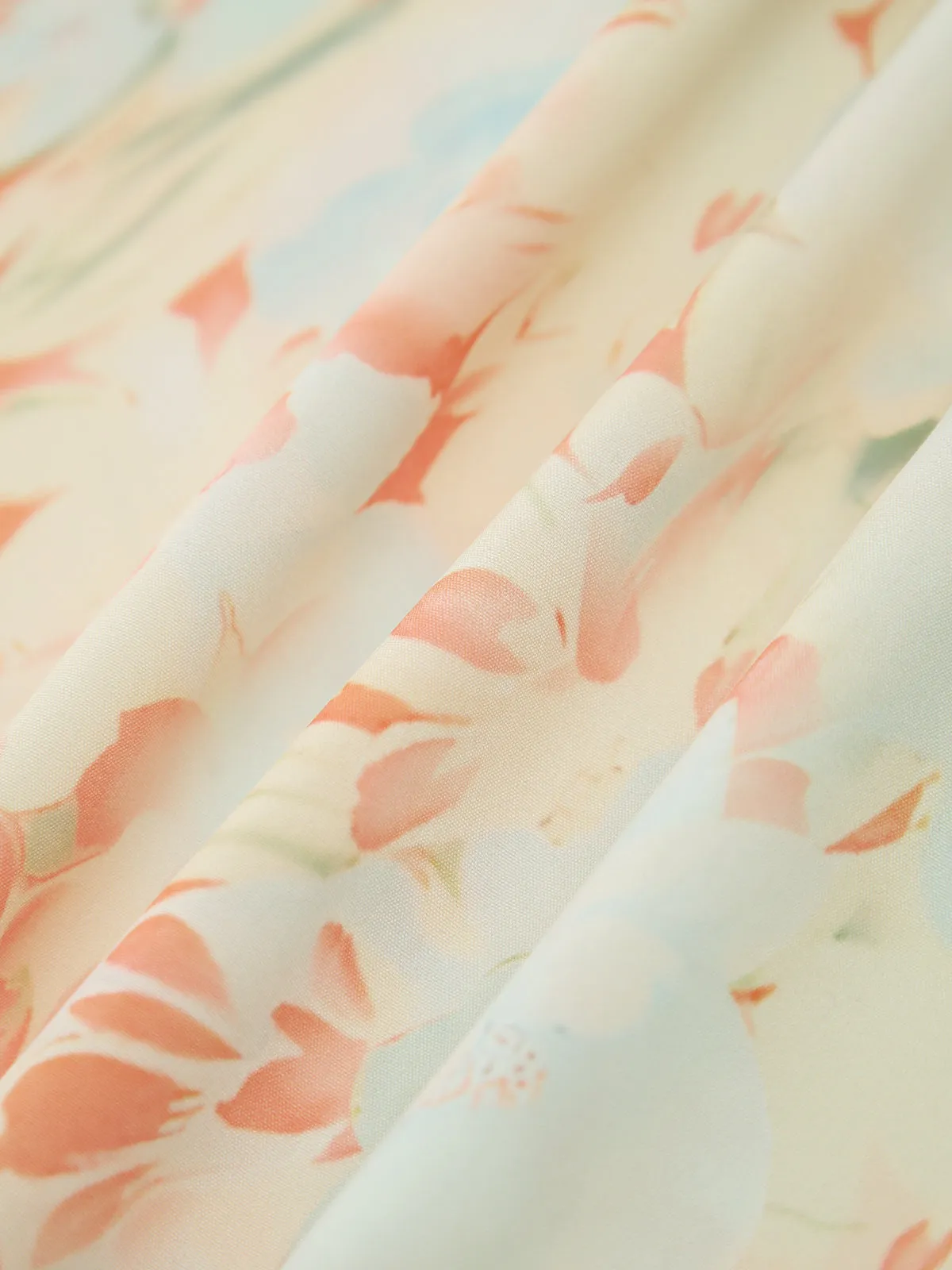 Monet Garden Floral Print Midi Dress sold by COMMENSE product image thumbnail 4