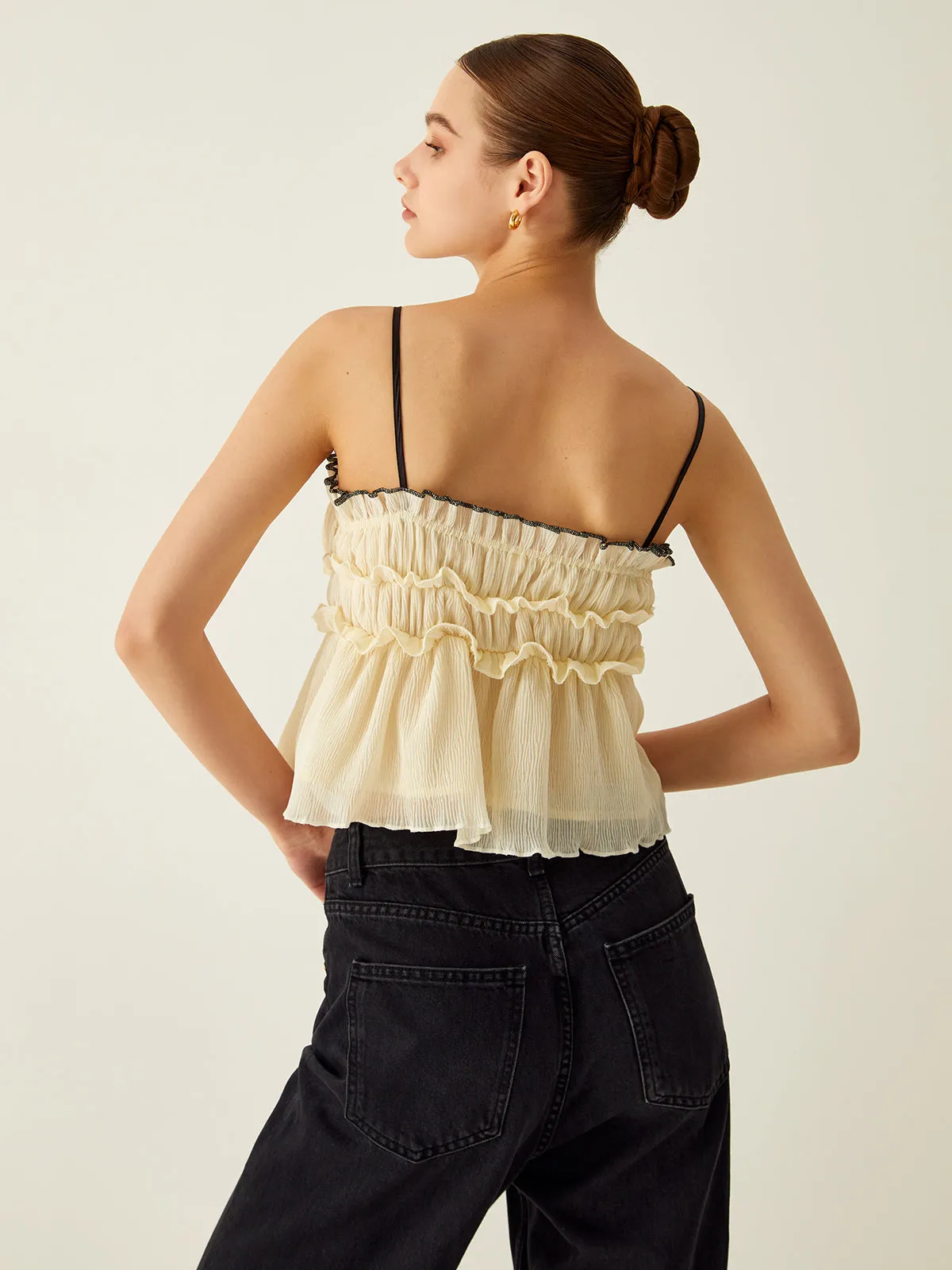Contrast Binding Bow Decor Cami Top sold by COMMENSE product image thumbnail 5