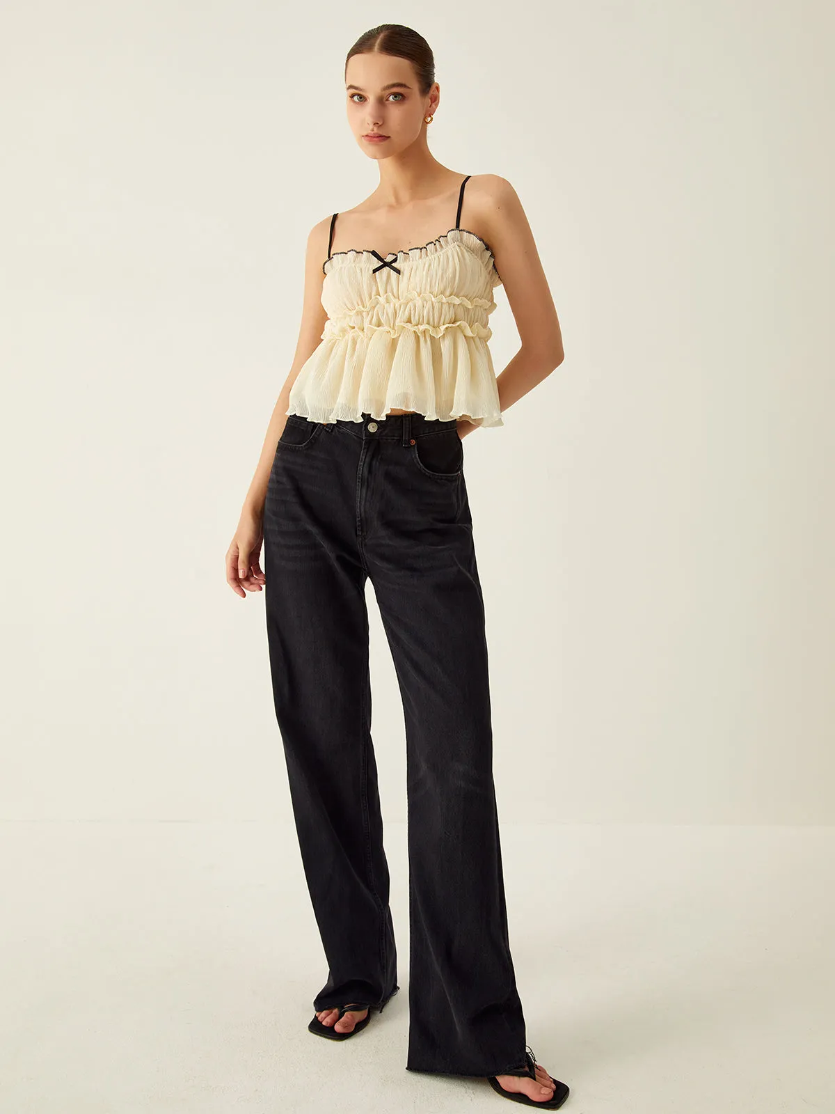 Contrast Binding Bow Decor Cami Top sold by COMMENSE product image thumbnail 2