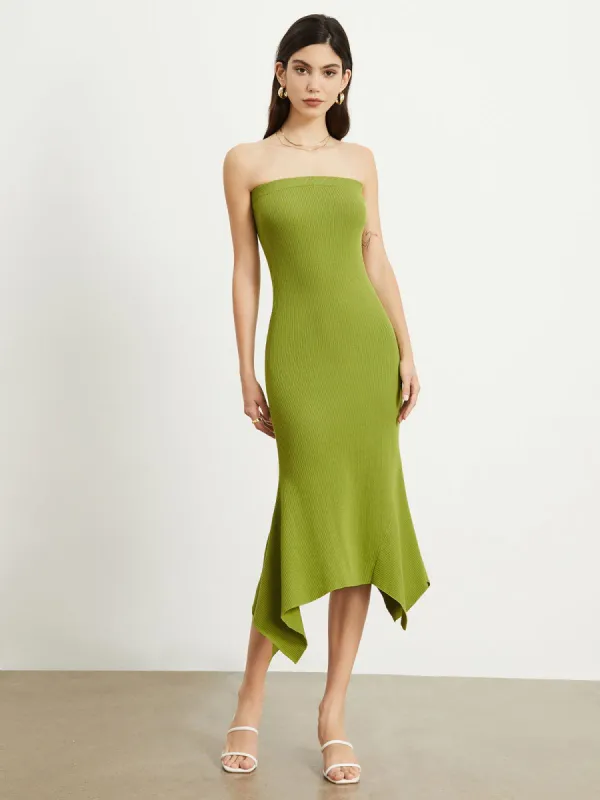 Twilight Rib Tube Midi Dress sold by COMMENSE