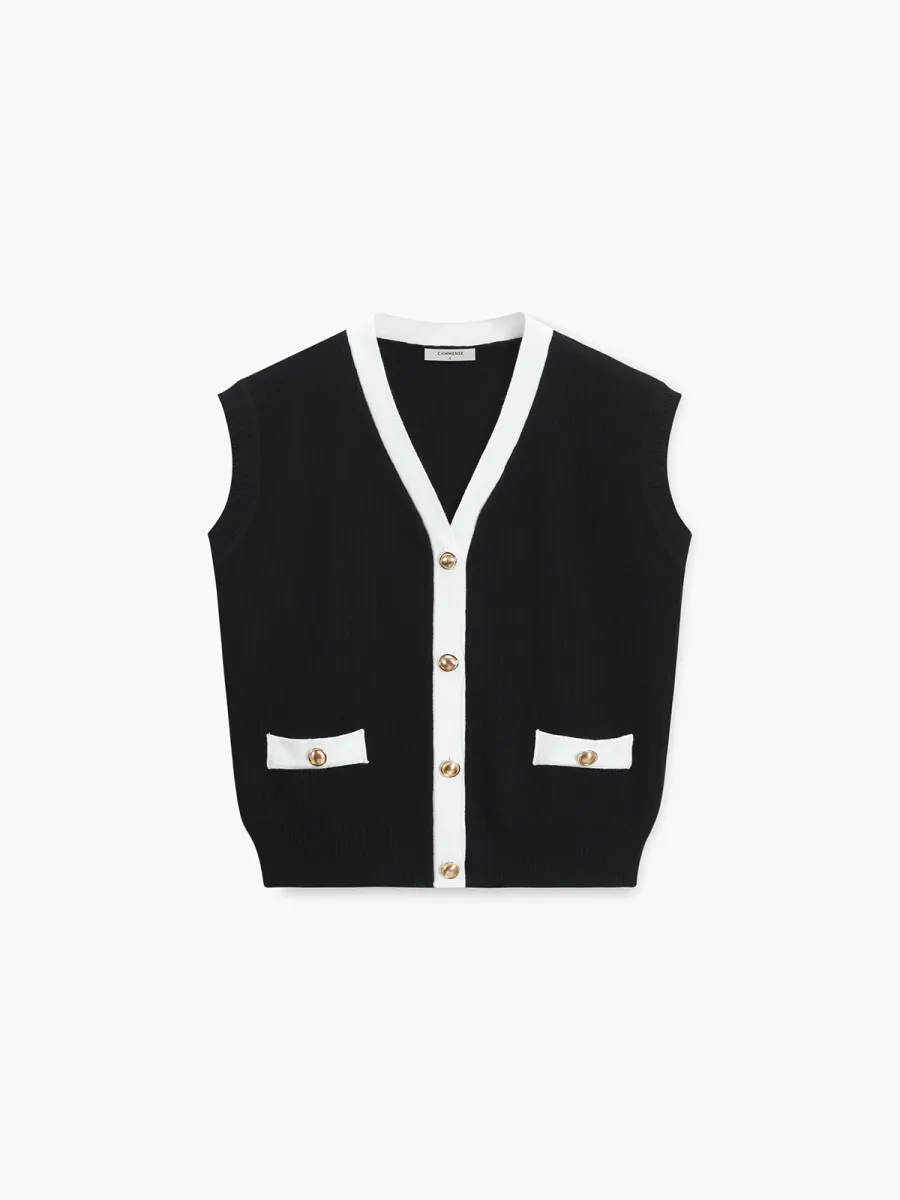 トップス Atelier Mont Kemmel V NECK KNIT VEST Amazon.com: Men's Beige V Neck Knit Sweater Vest Plus Size