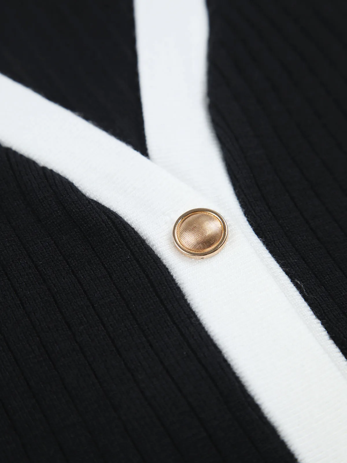 V-Neck Solid Button Knitted Vest sold by COMMENSE product image thumbnail 5