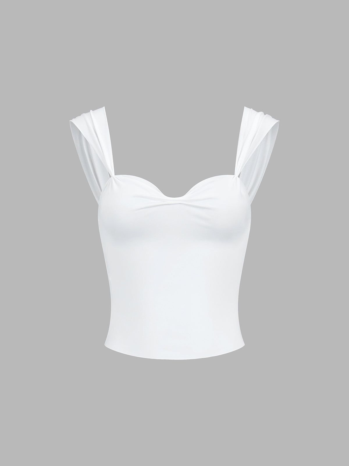 Ruched Crop Tank Top sold by COMMENSE