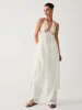 Sequin Halter Open Back Midi Dress sold by COMMENSE