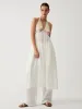 Sequin Halter Open Back Midi Dress sold by COMMENSE