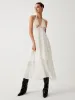 Sequin Halter Open Back Midi Dress sold by COMMENSE