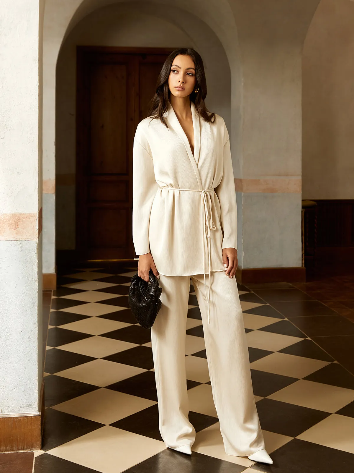 Cross Design Belted Pants Set sold by COMMENSE product image thumbnail 4