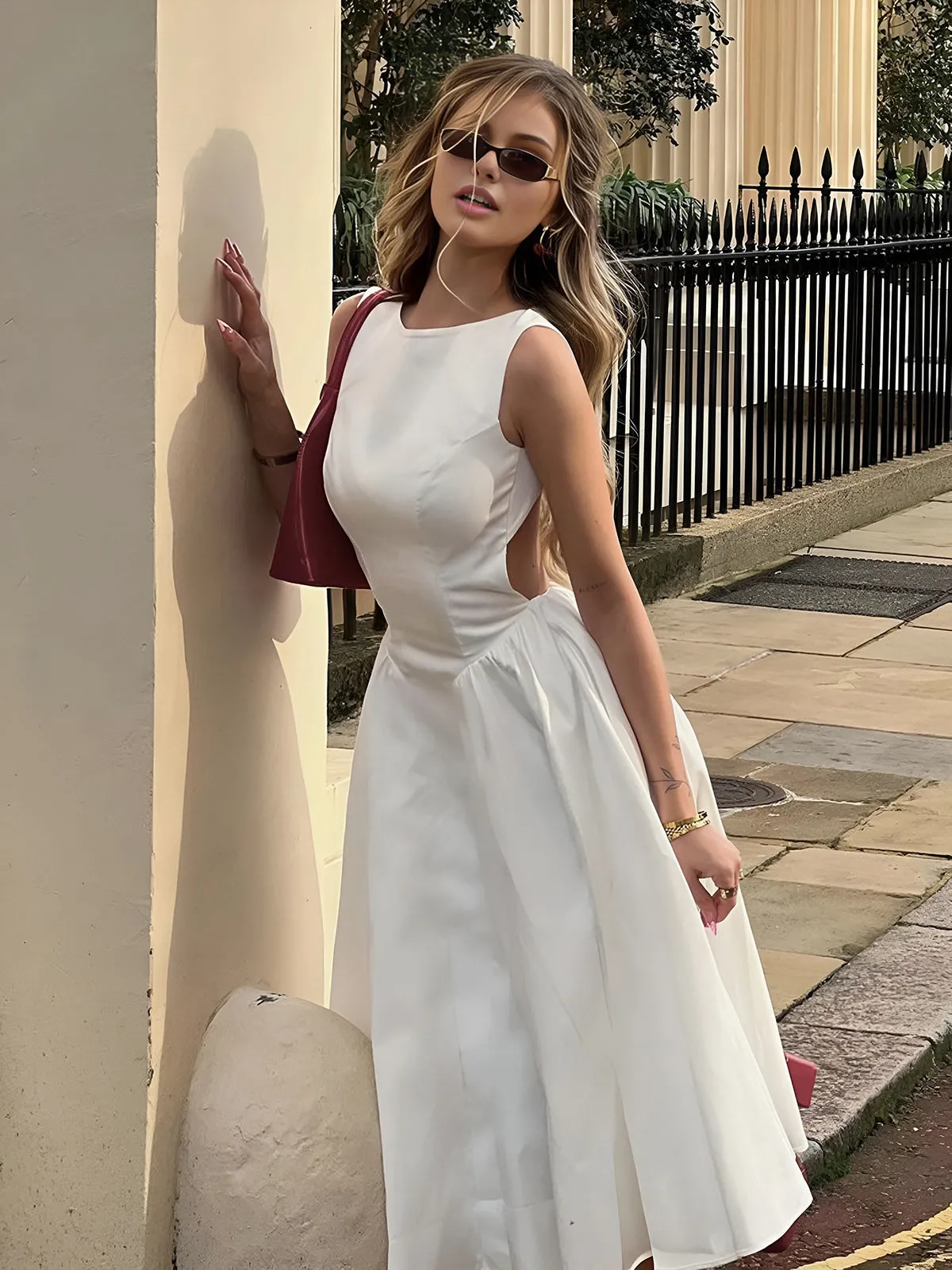 Serendipity Cutout Backless Midi Dress sold by COMMENSE product image thumbnail 4