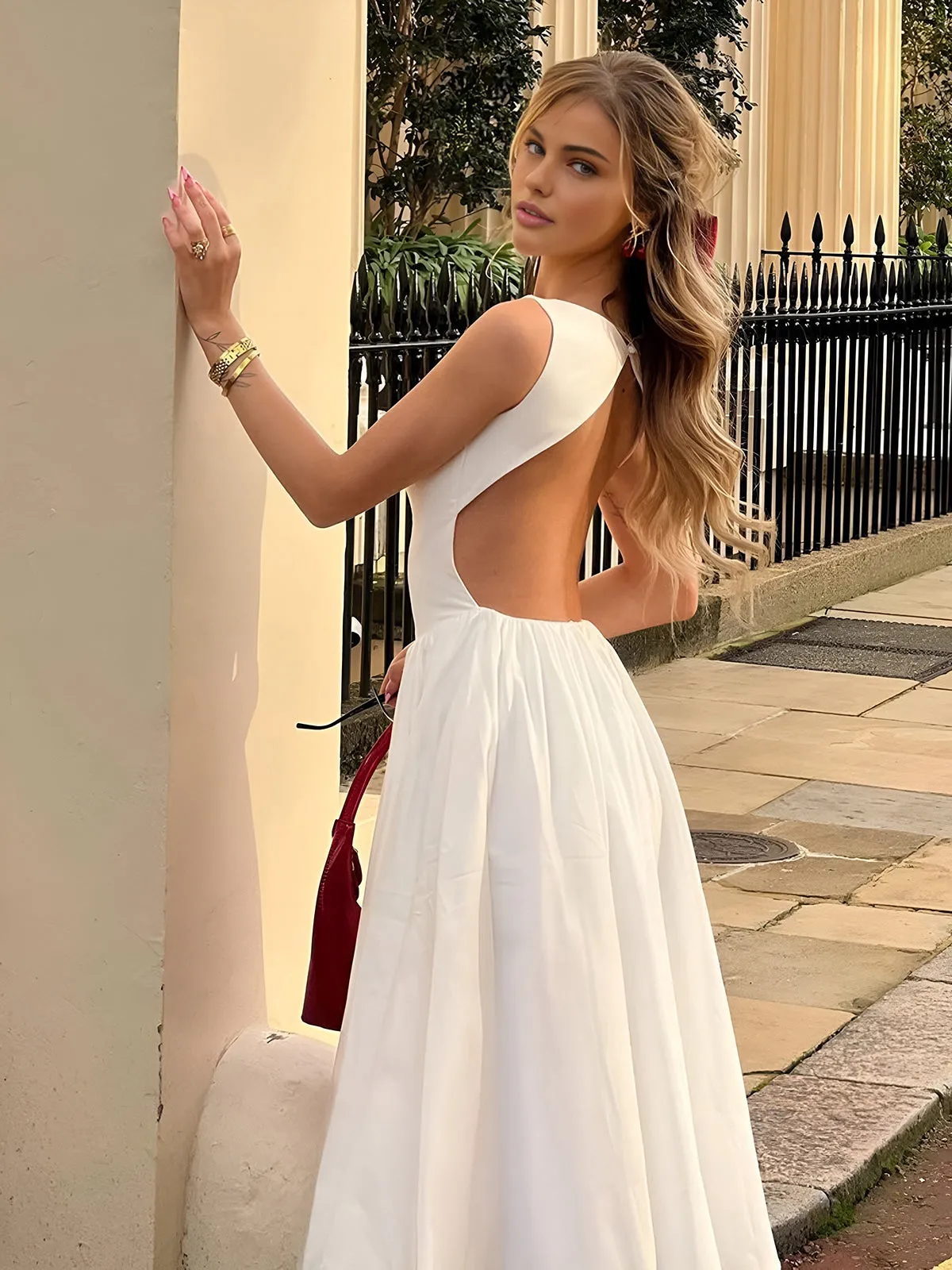 Serendipity Cutout Backless Midi Dress sold by COMMENSE