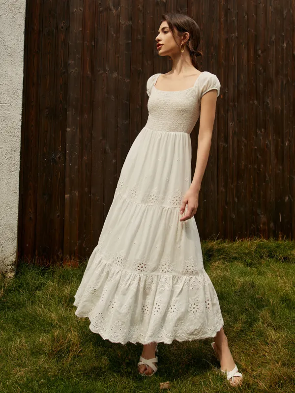 Pure Cotton Ruched Long Dress sold by COMMENSE