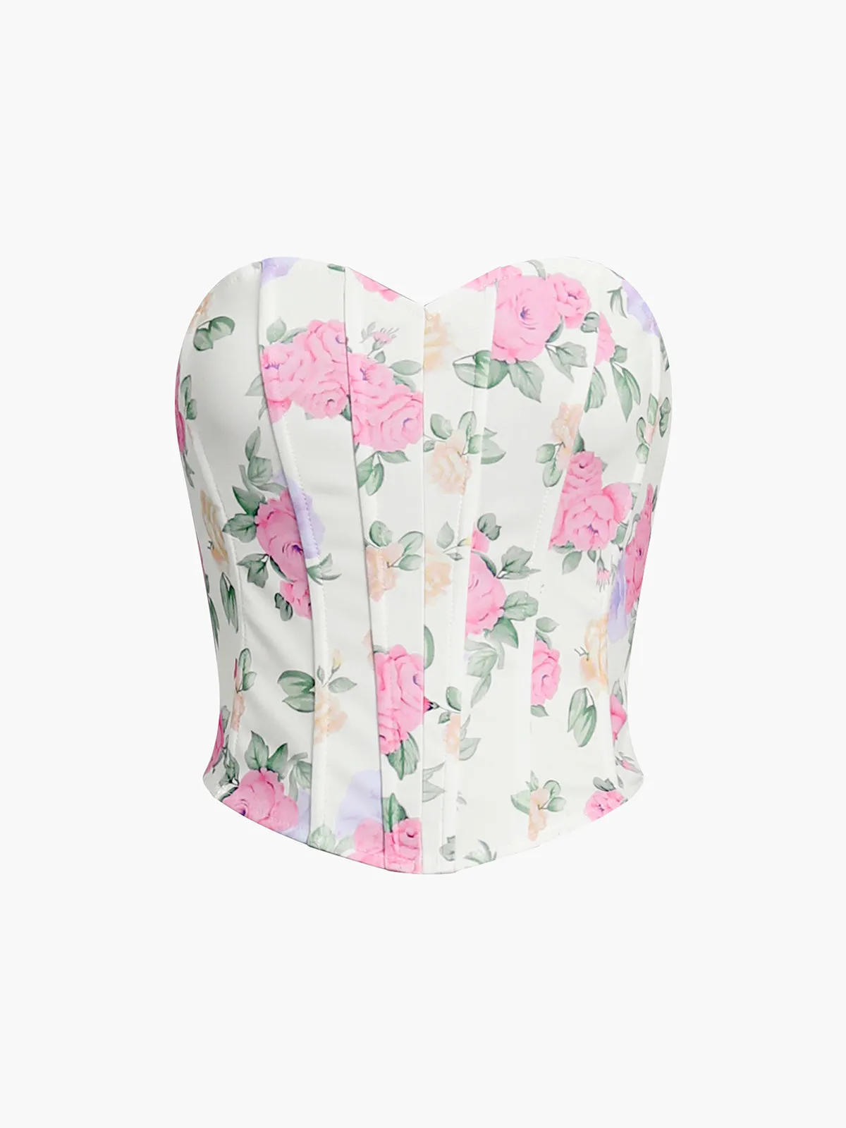 Flower Heart Shaped Neckline Corset sold by COMMENSE product image thumbnail 4