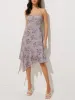 Floral Print Asymmetrical Hem Cami Midi Dress sold by COMMENSE