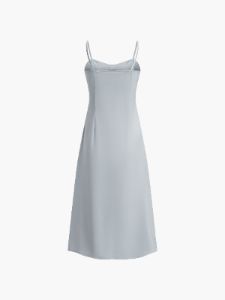Rhinestone Satin Midi Dress sold by COMMENSE