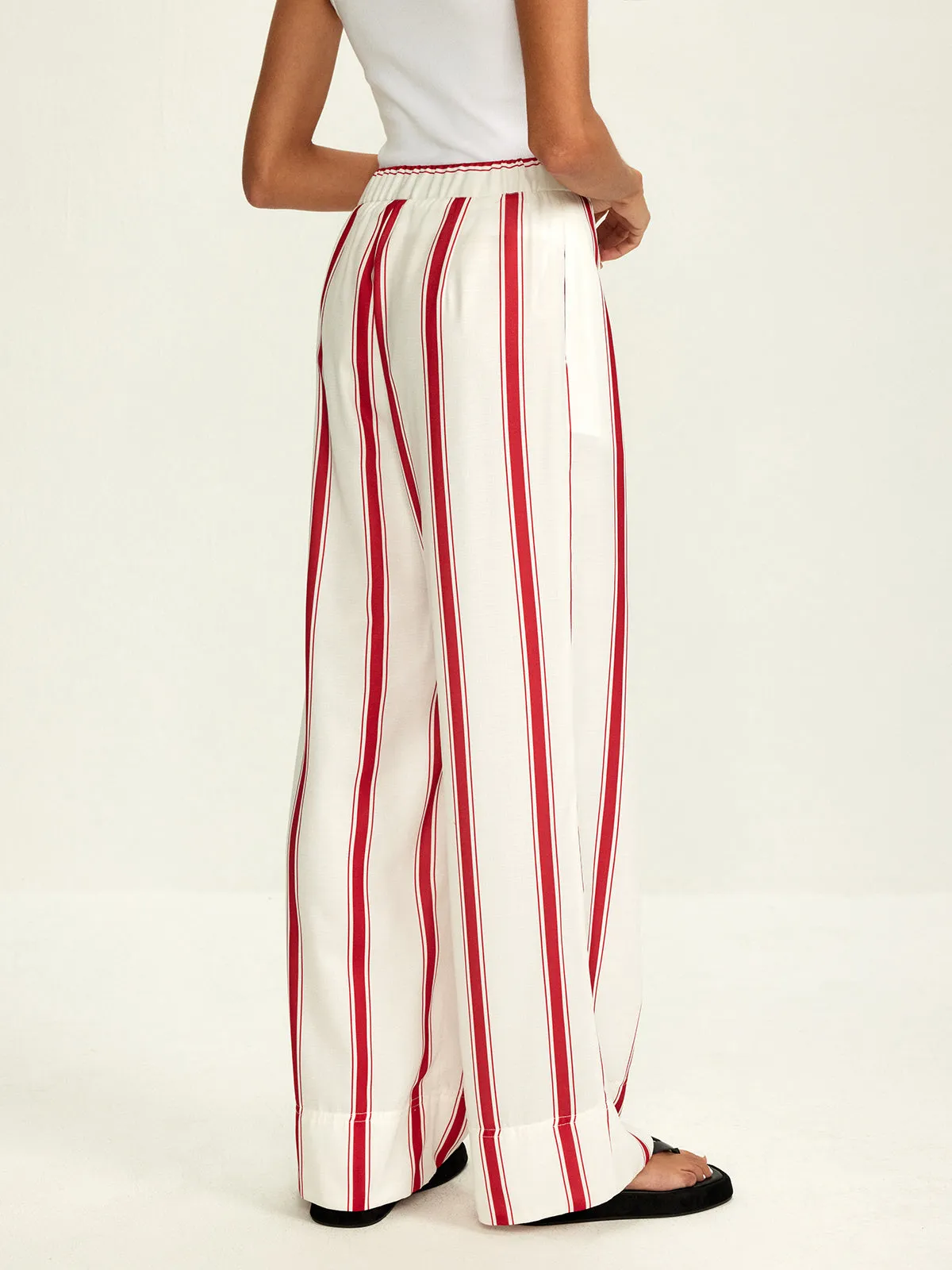 Striped Wide Leg Pants sold by COMMENSE product image thumbnail 3