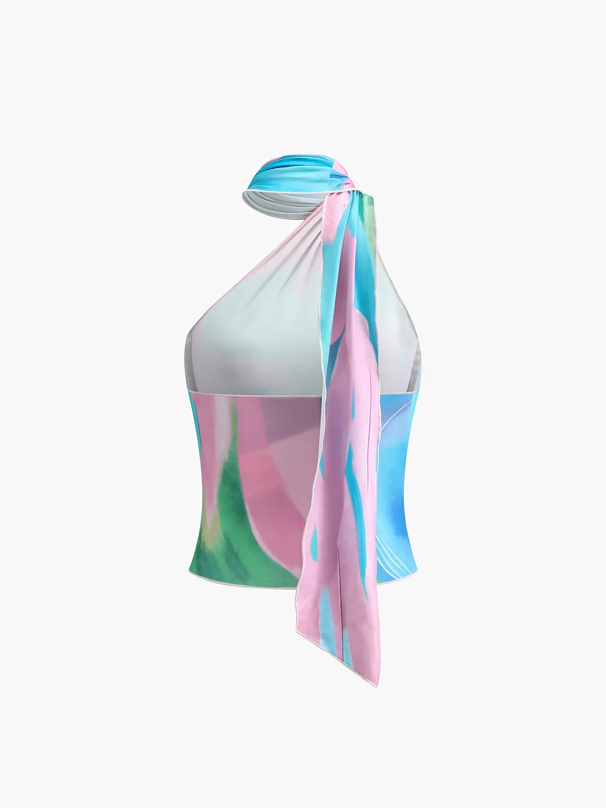 Printed Backless Halter Top sold by COMMENSE product image thumbnail 2