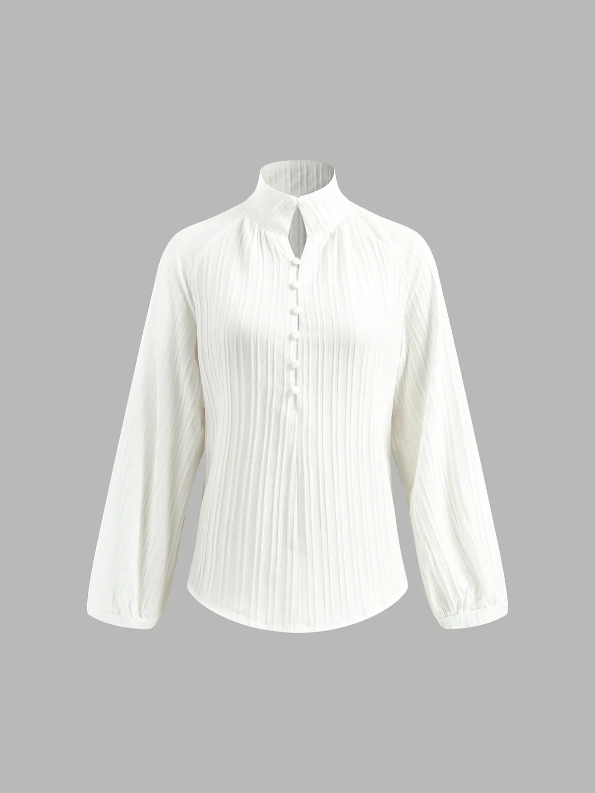 Stand Collar Bishop Sleeve Pants Set sold by COMMENSE product image thumbnail 2