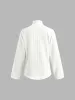 Stand Collar Bishop Sleeve Pants Set sold by COMMENSE