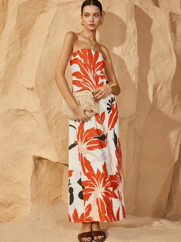 Off-Shoulder Split Shirred Dress sold by COMMENSE