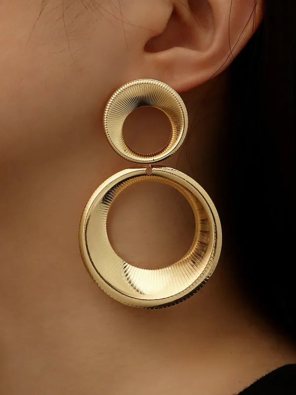 Vintage Round  Bold Pendant Earrings sold by COMMENSE